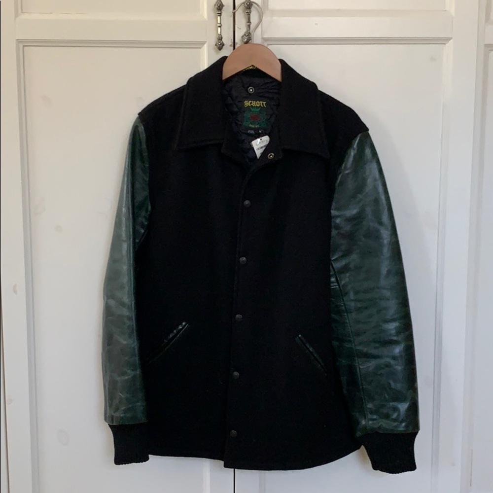 Men’s Schott Varsity Jacket (Wool & Leather)